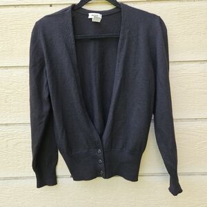 Rodier black wool-blend cardigan SEE MEASUREMENTS